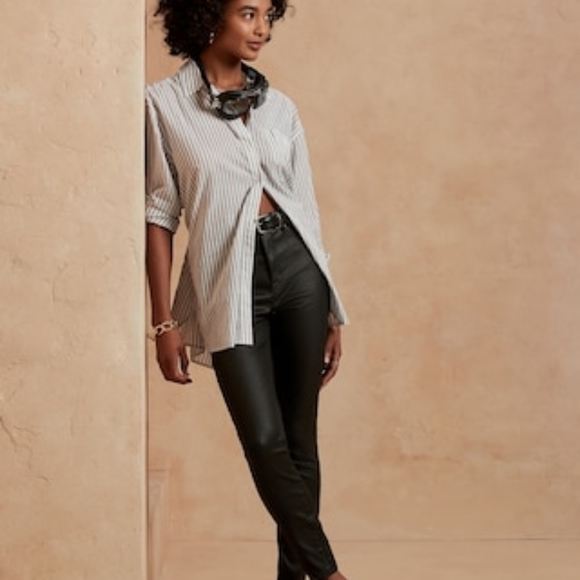 Banana Republic Factory coated jeans, size 27/4, black - Picture 1 of 7